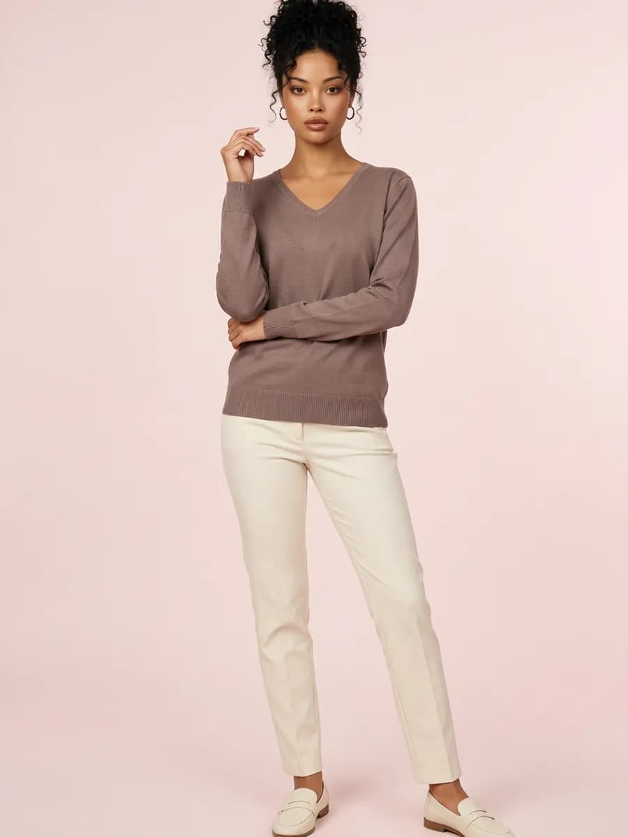 Пуловер с длинным рукавом