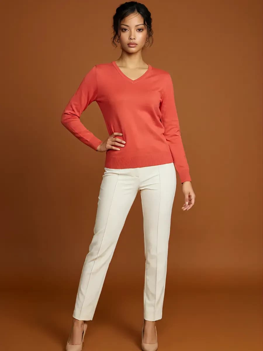 Пуловер с длинным рукавом