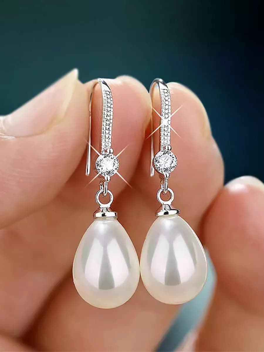 Серьги бижутерия с жемчугом