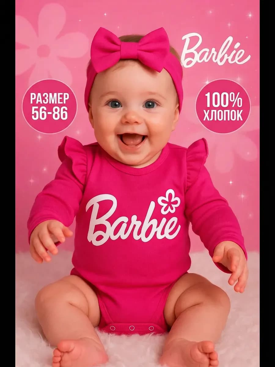 Боди для малышей Barbie