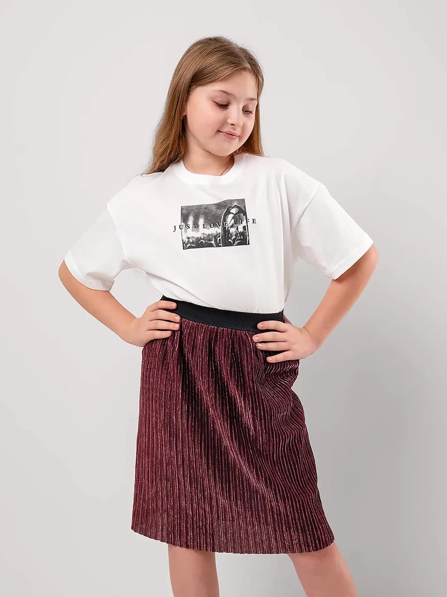 Юбка детская праздничная на поясе нарядная - фото 1