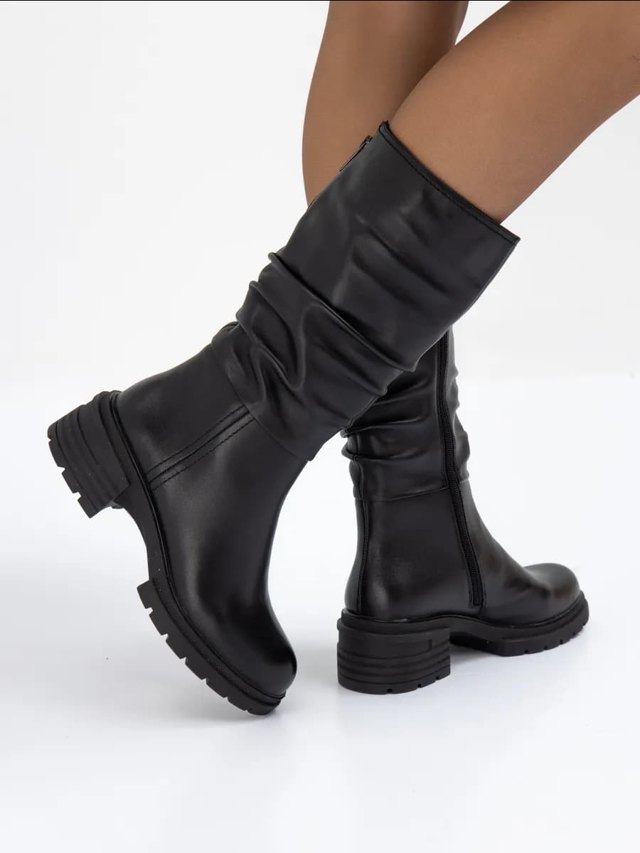 Сапоги женские демисезонные натуральная кожа