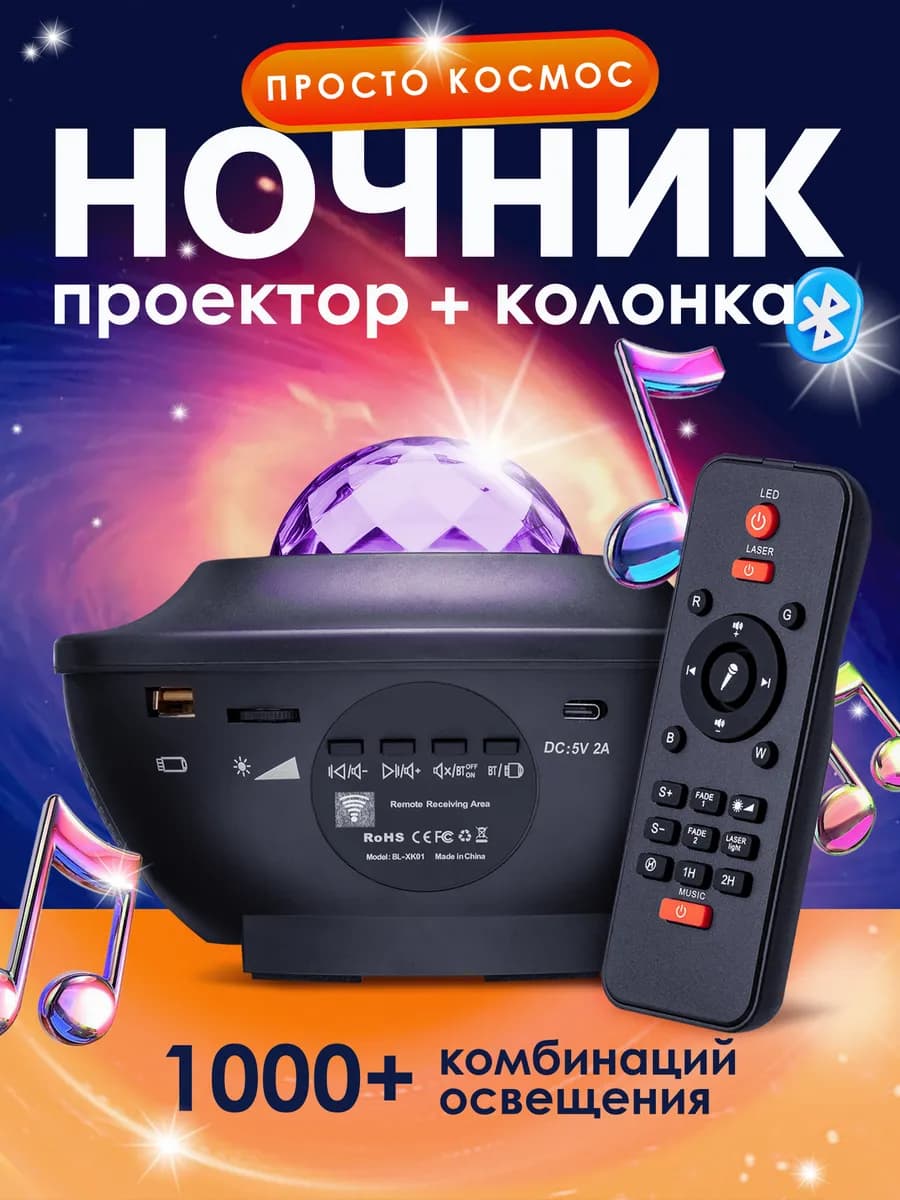 Ночник звездное небо детский