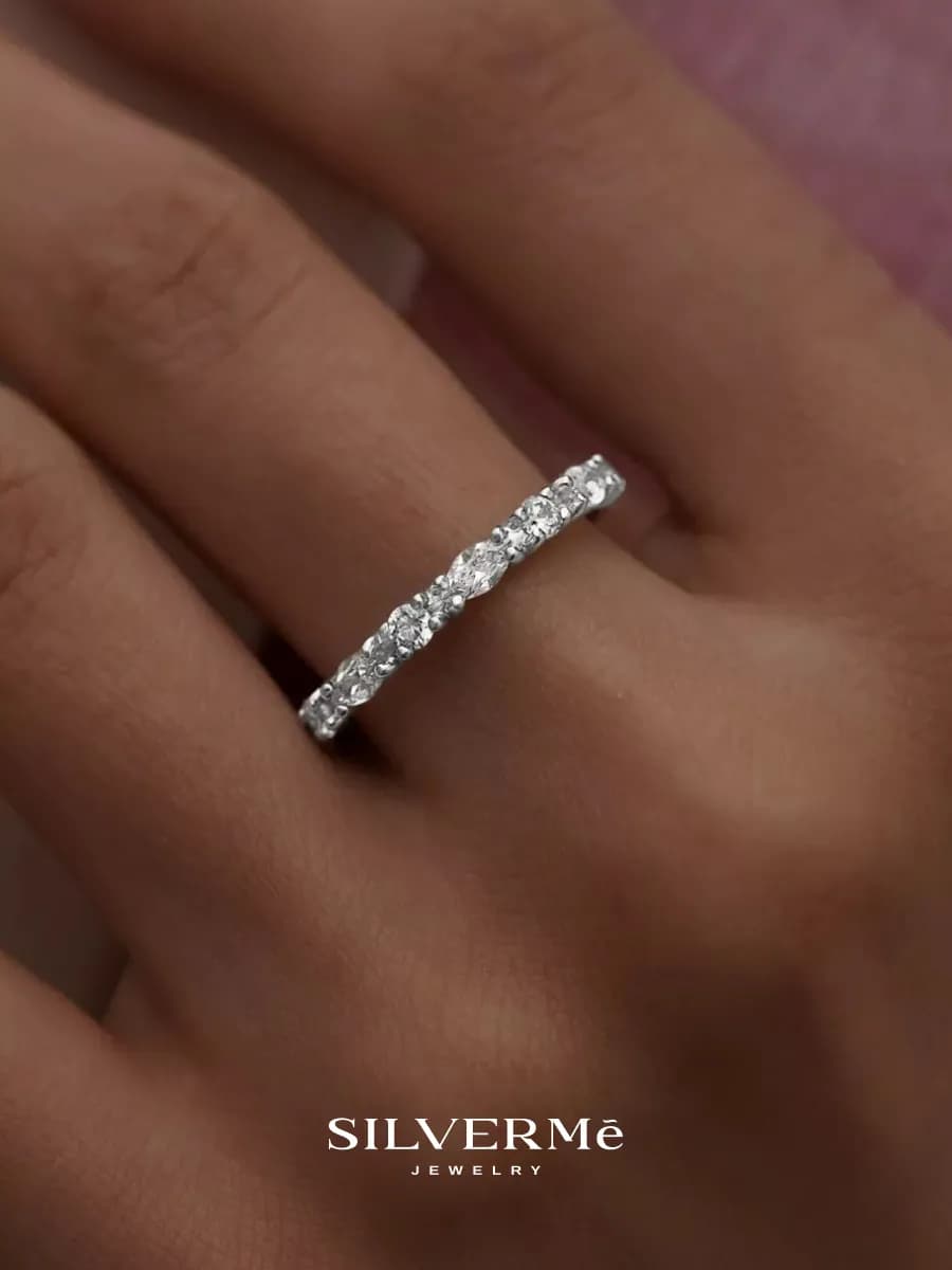 Кольцо серебро 925 дорожка помолвочное