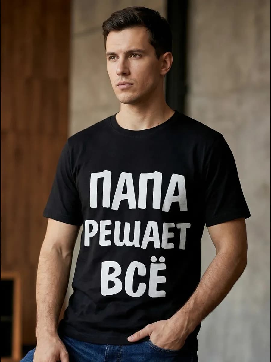 Футболка Папа решает всё