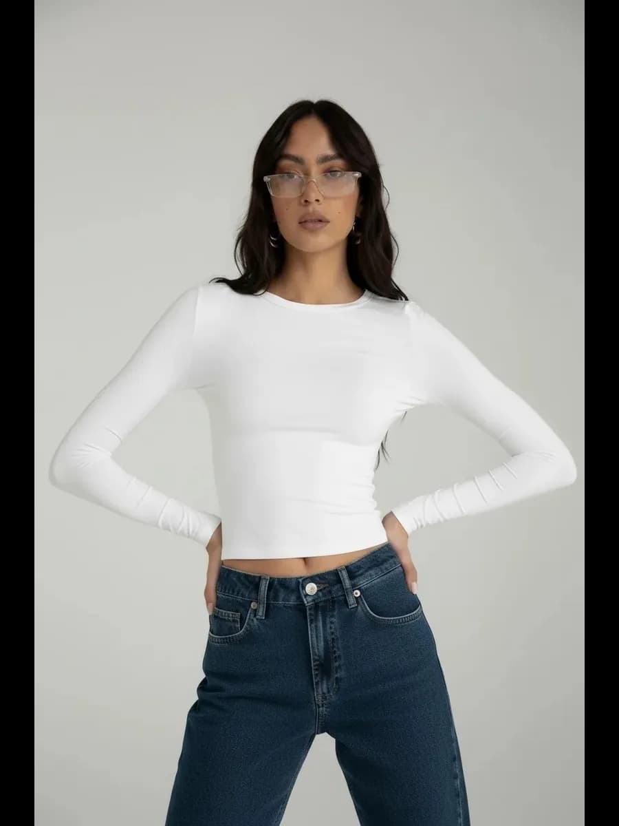 Лонгслив облегающий оверсайз