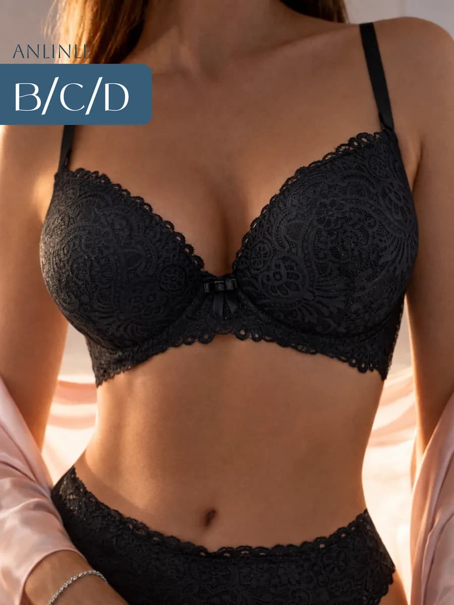 Бюстгальтер пушап кружевной