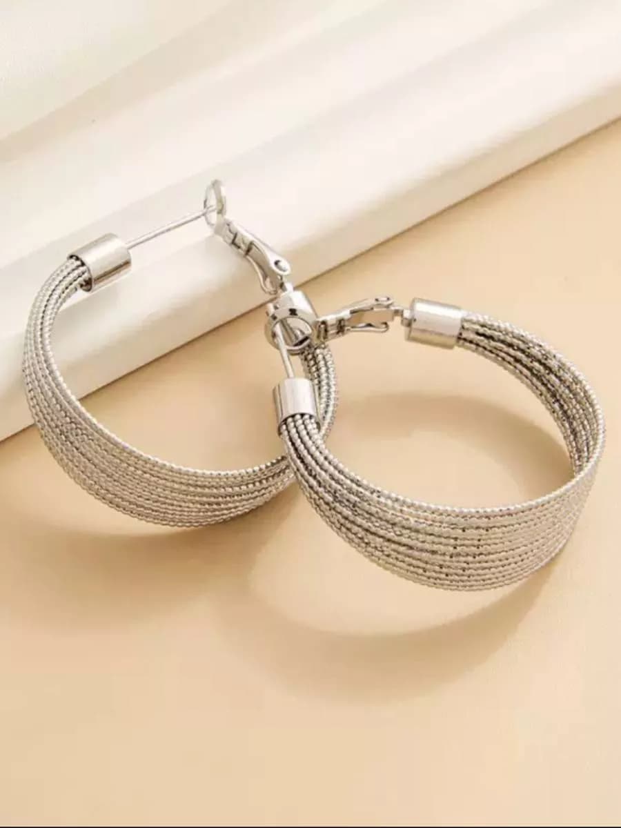 Серьги женские круглые кольца бижутерия