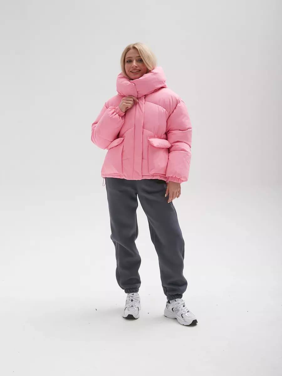 куртка осень зима укороченная оверсайз - фото 1