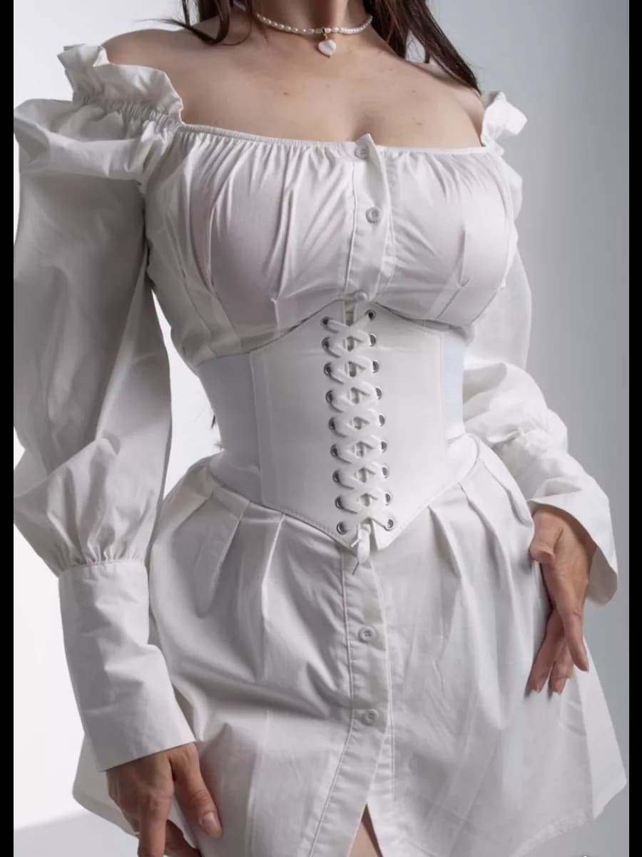 Корсет белый пояс вечерний