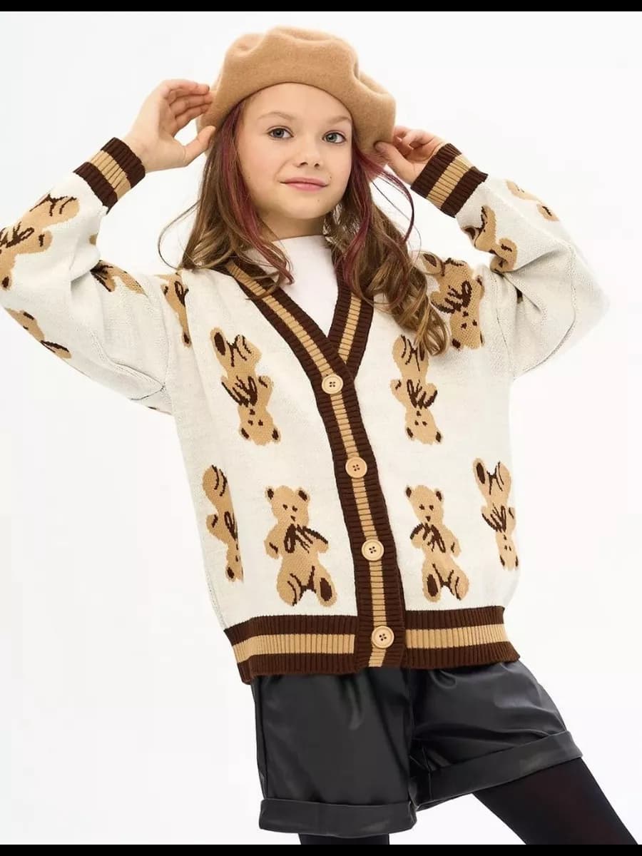 Кардиган школьный на пуговицах вязаный кофта