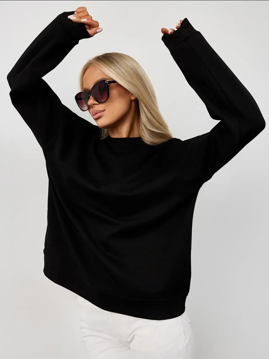 Свитшот оверсайз базовый без начеса