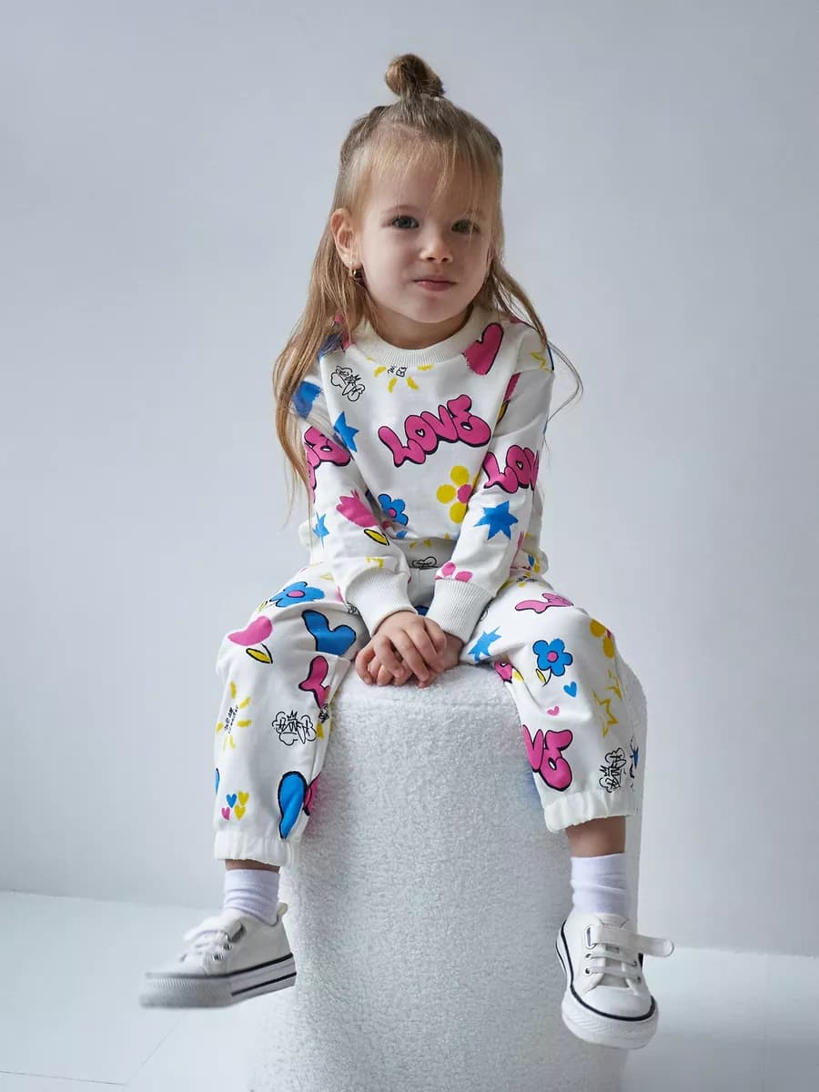 Костюм спортивный для новорожденных девочек - фото 1