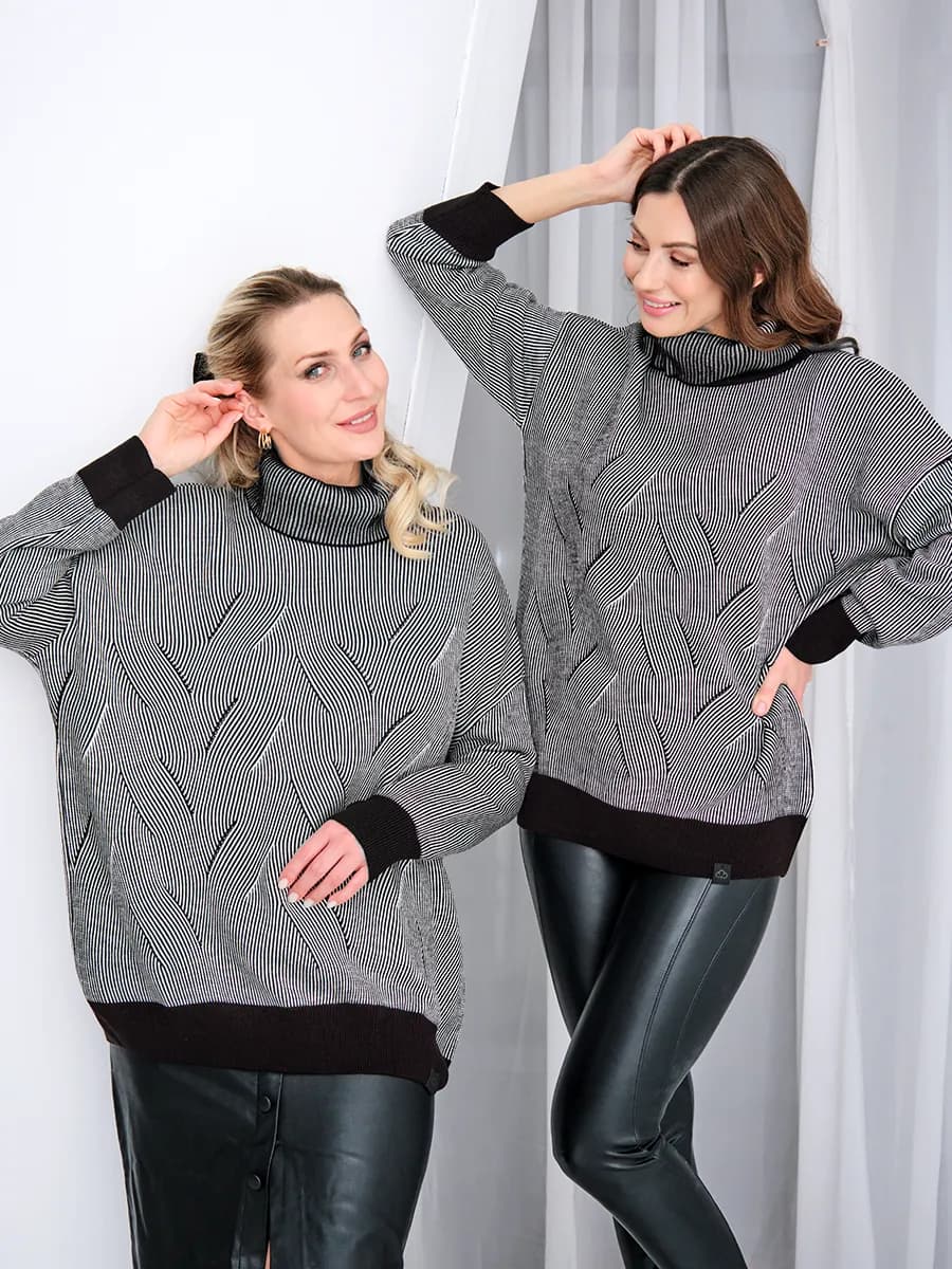 Джемпер женский с горлом Колос