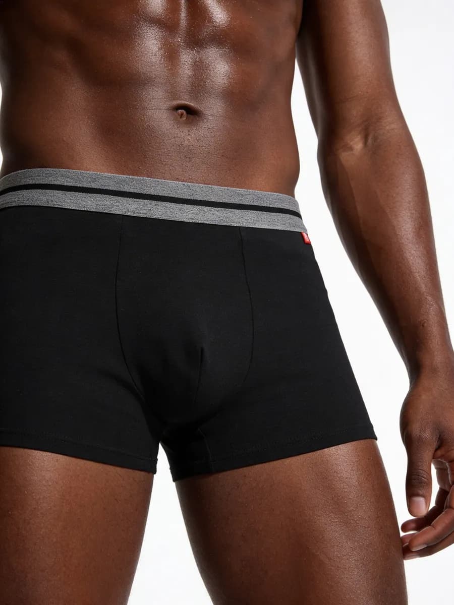 Трусы боксеры из хлопка премиум 4 шт - фото 1