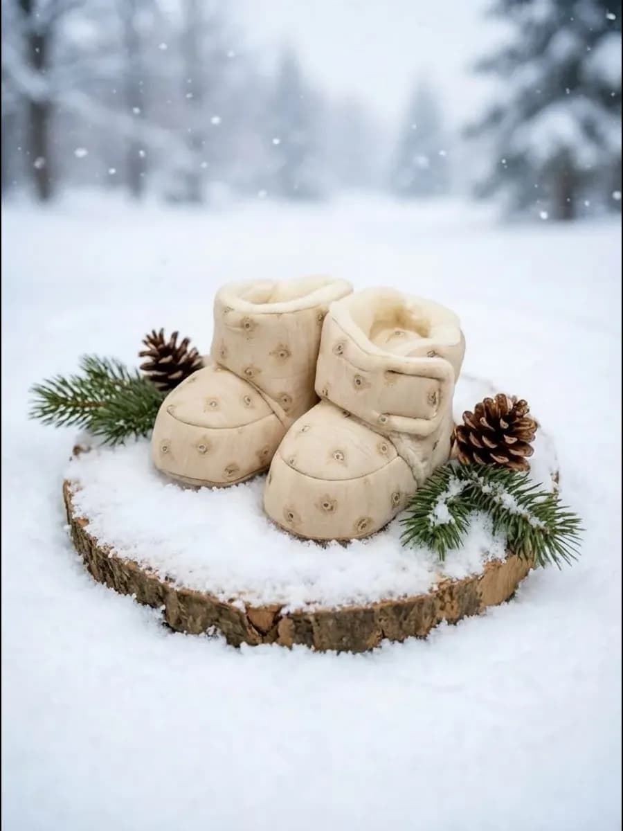 Пинетки зимние для новорожденных