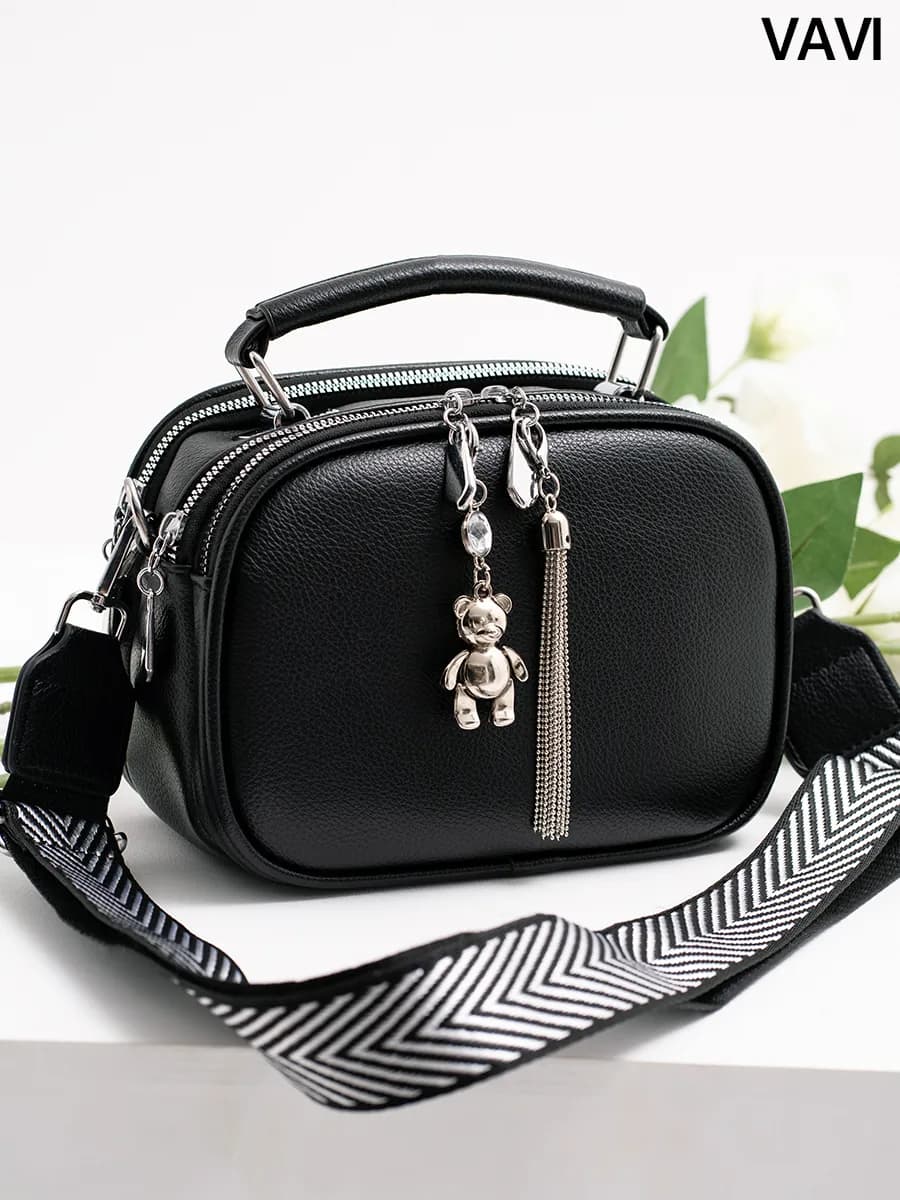 Сумка через плечо кросс боди черная