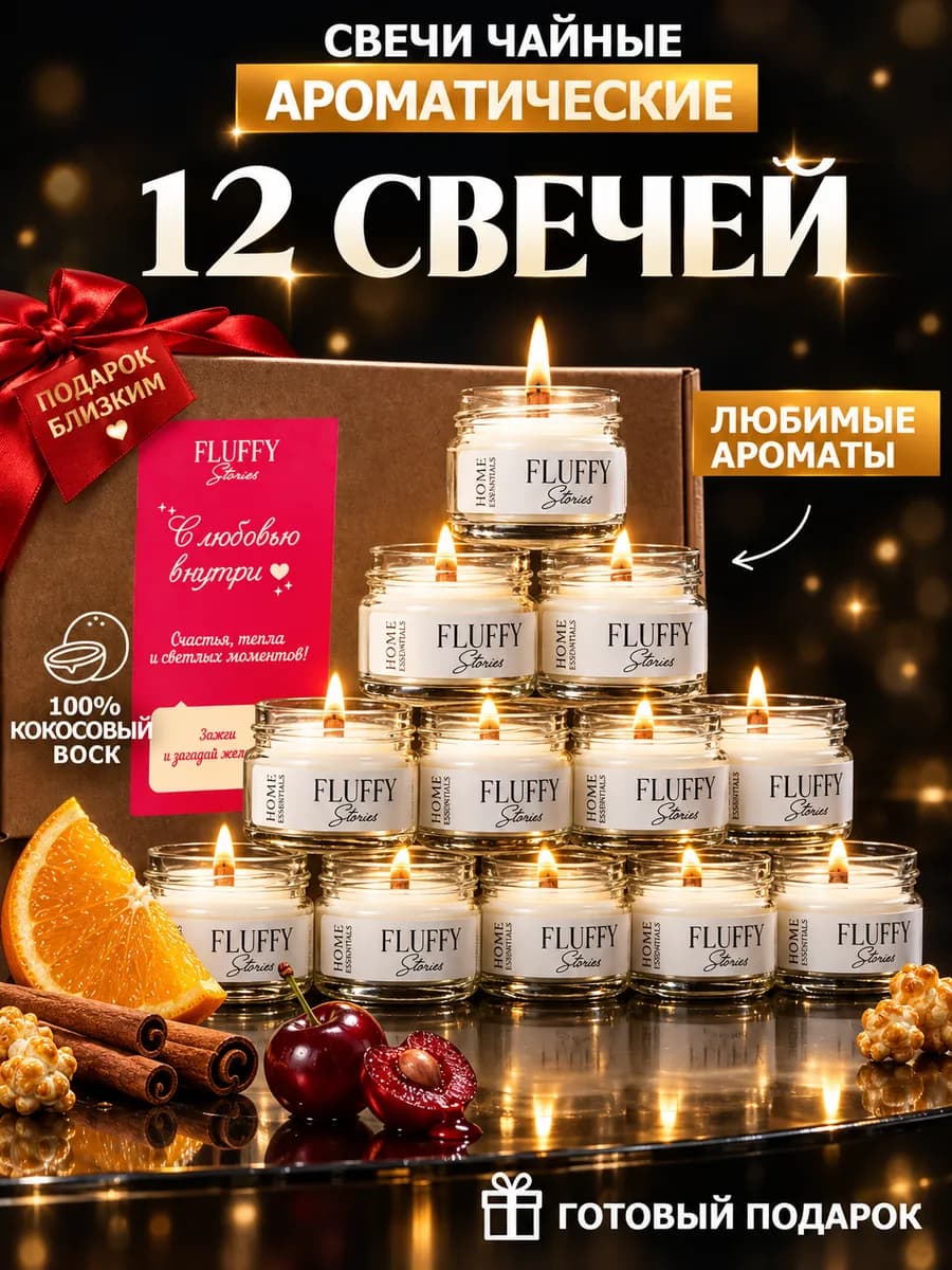 Свечи ароматические набор в подарок новый год