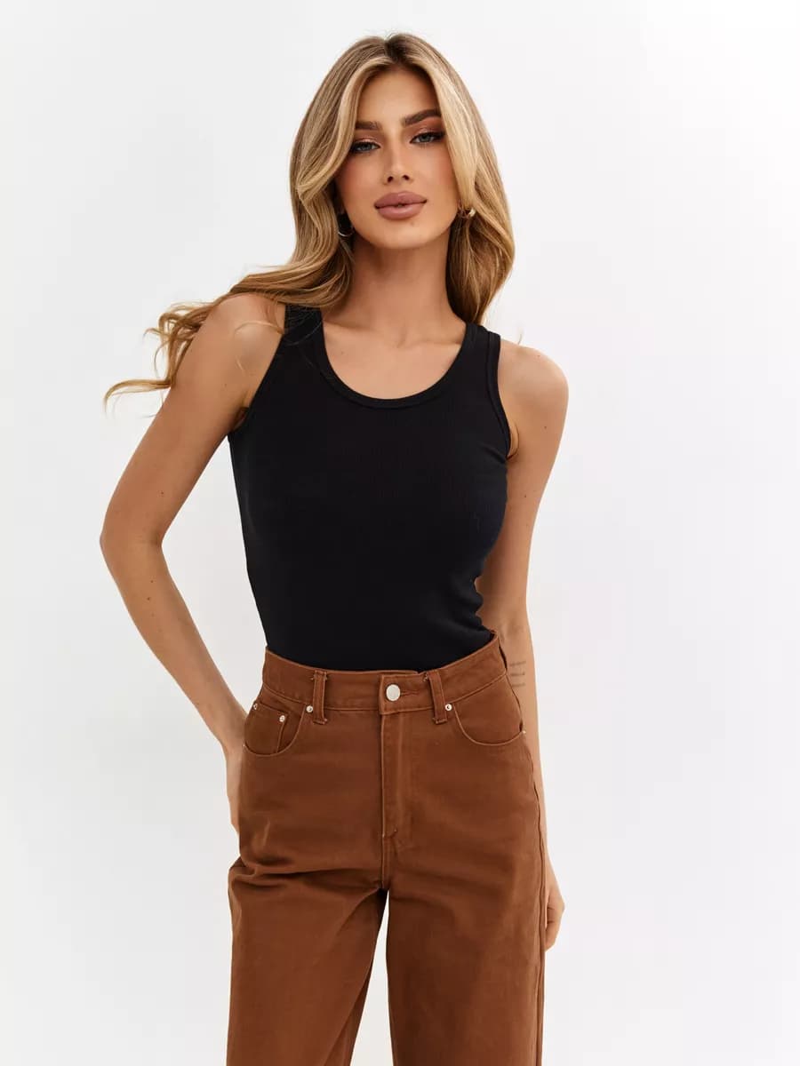 Майка базовая в рубчик