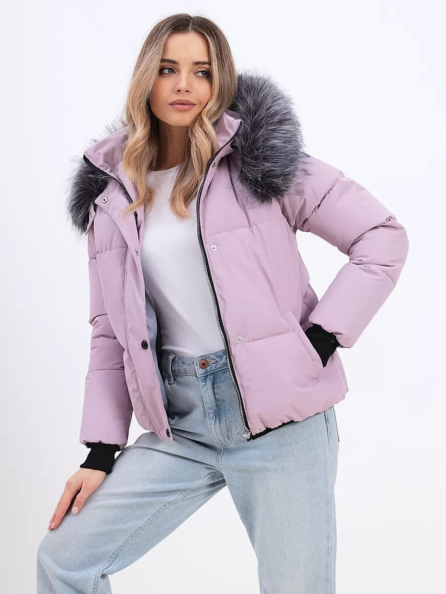 Куртка зимняя утепленная с капюшоном - фото 1