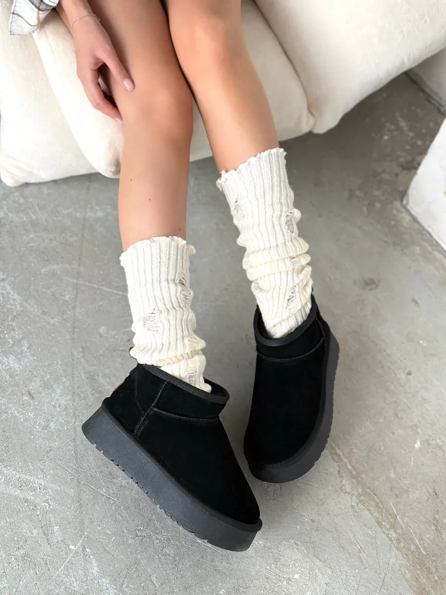 Угги зимние натуральные на платформе