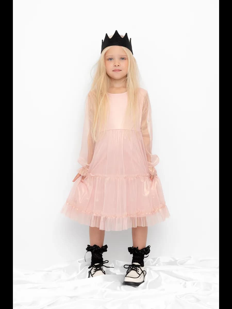 Платье для девочки новогоднее с напылением