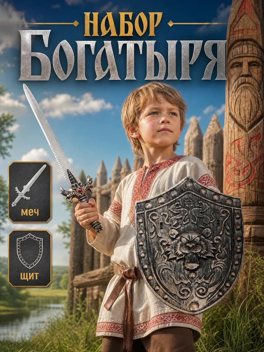 Игрушечное оружие набор богатыря