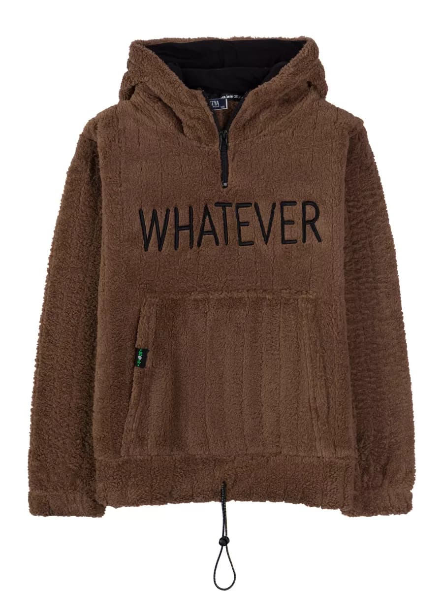 Толстовка с капюшоном и карманом флисовая - фото 1