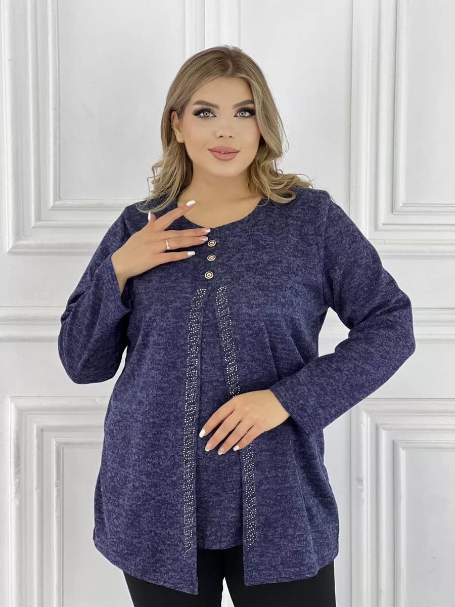 блузка туника теплая больших размеров
