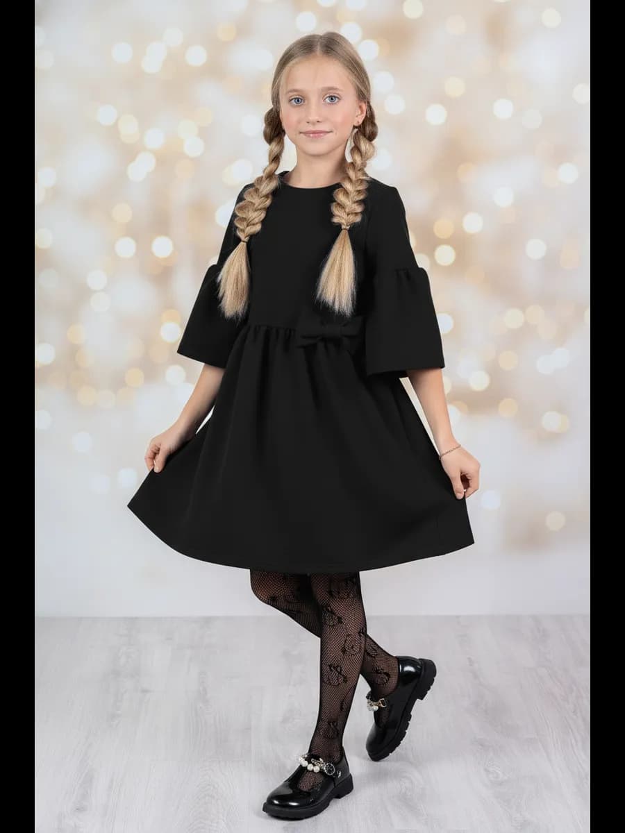 Платье черное школьное нарядное