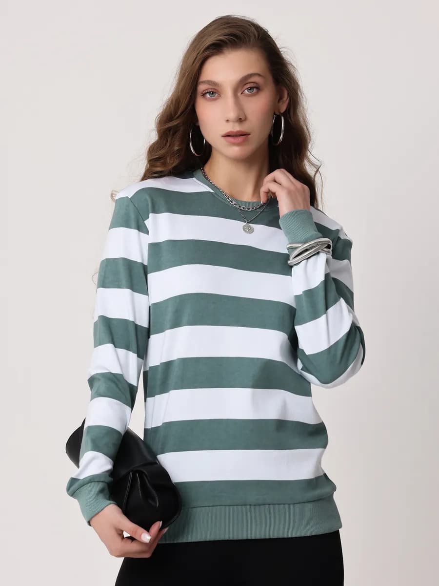 Джемпер в полоску белый тельняшка оверсайз