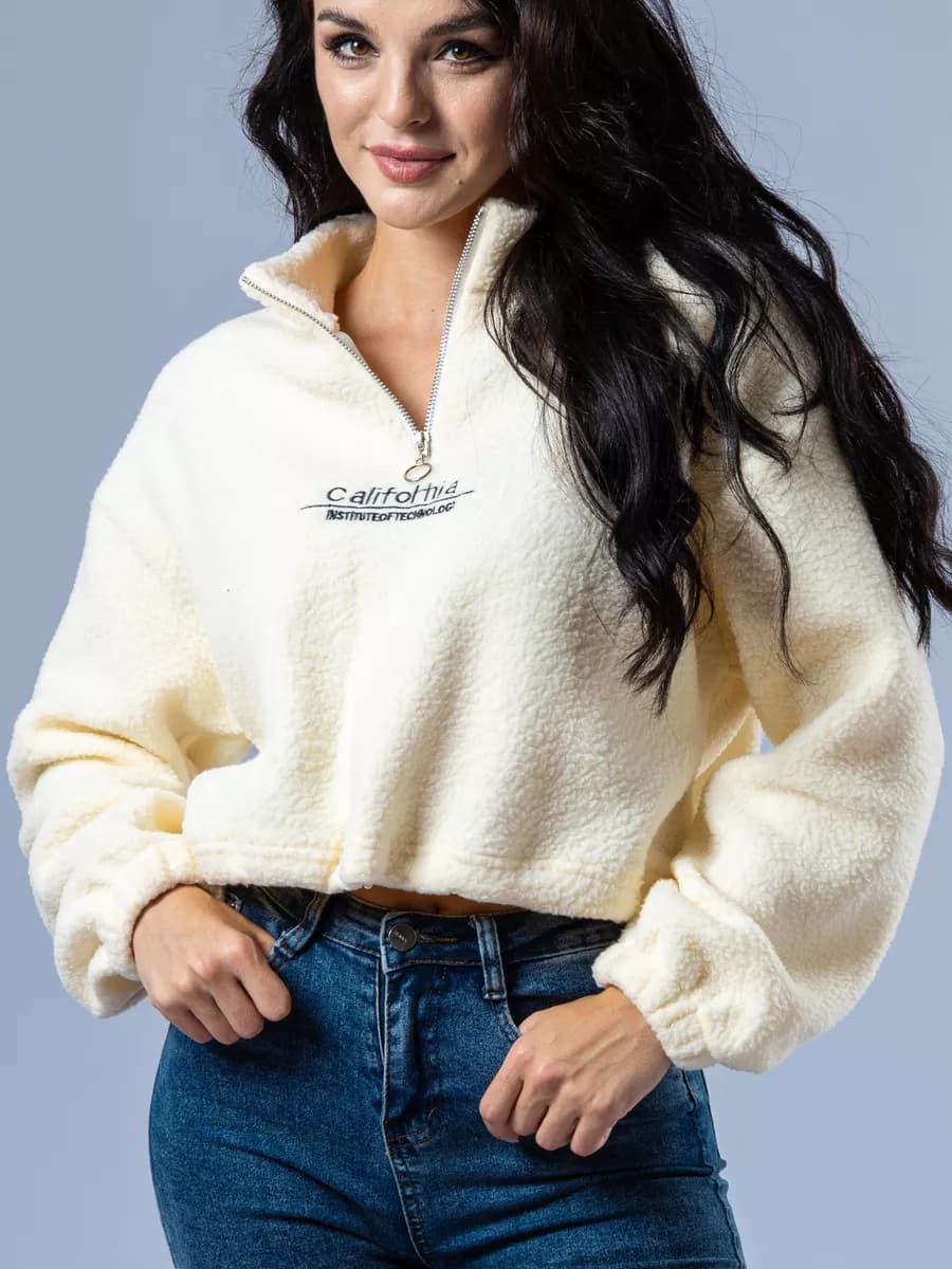 Свитшот оверсайз укороченный с воротником