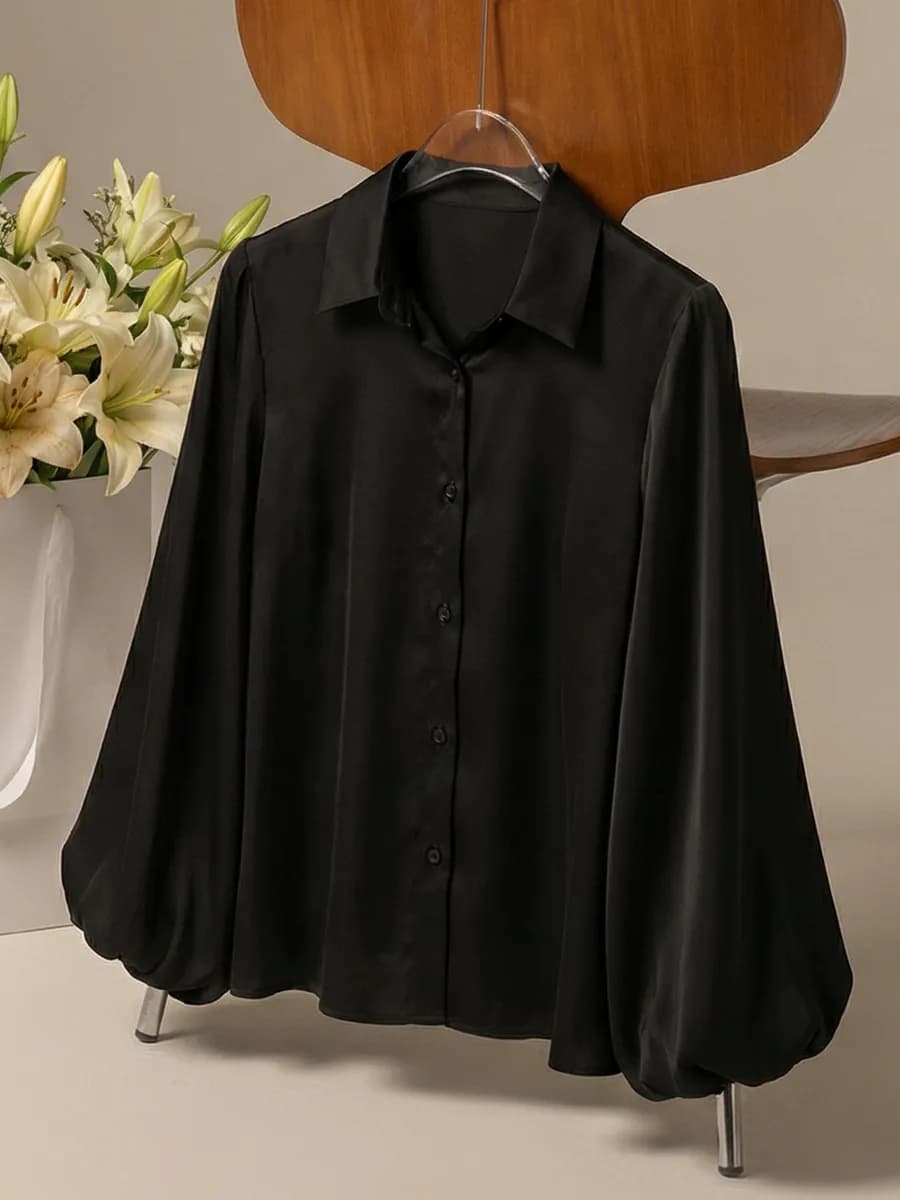 Блузка нарядная с объемными рукавами фонариками