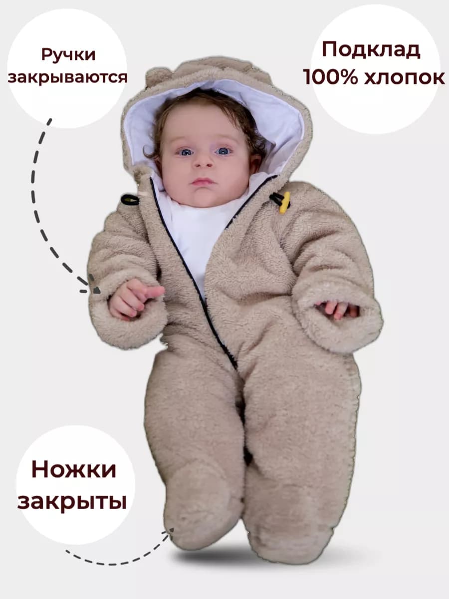 Плюшевый Комбинезон для новорожденных