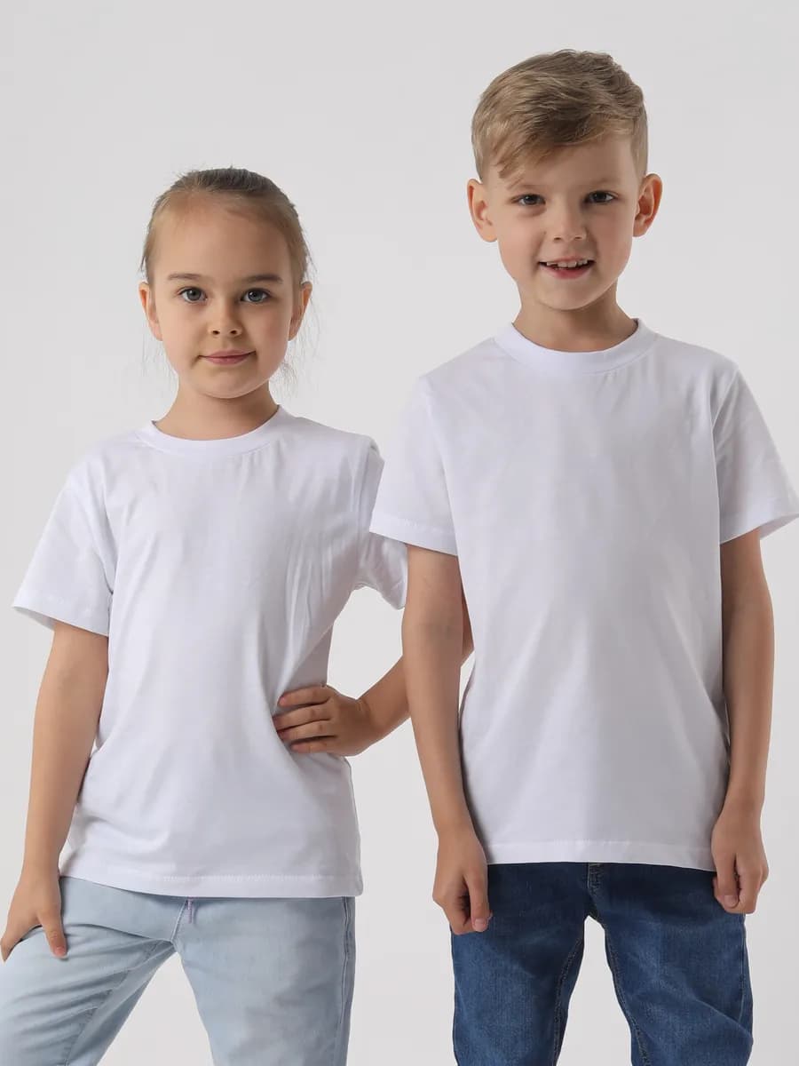 Детская футболка однотонная