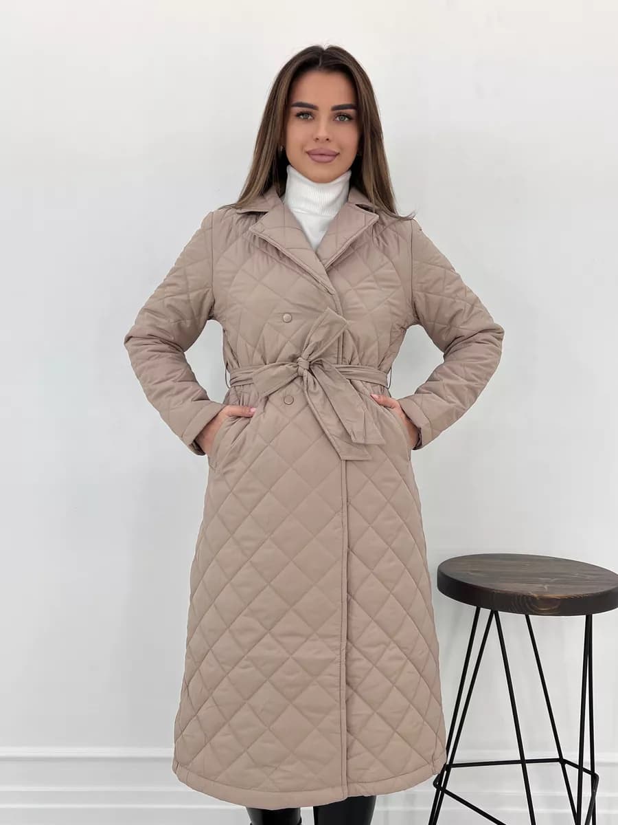 Куртка стеганая с поясом