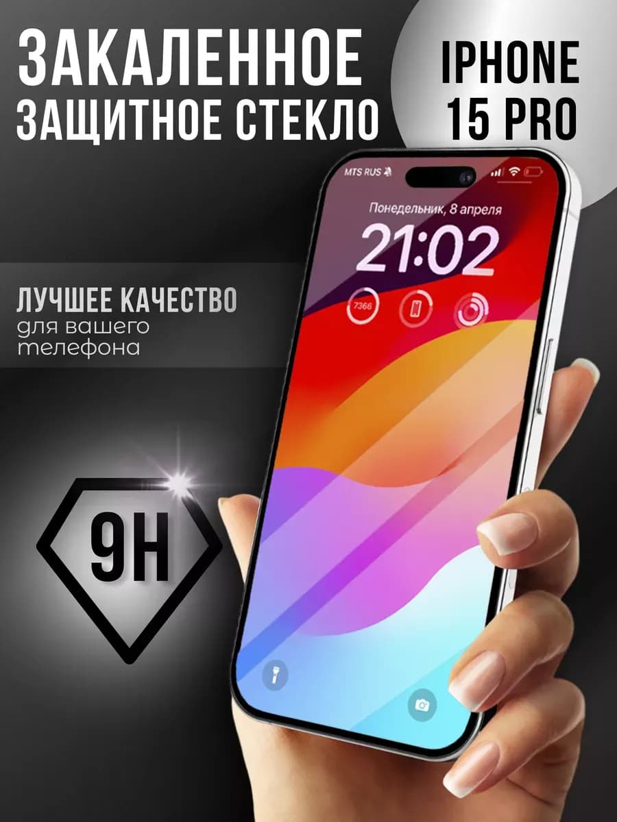Защитное стекло на iPhone 15 pro