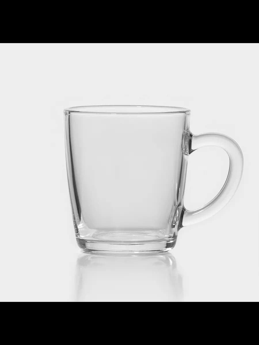 Кружка для чая и кофе стеклянная 350 мл "Basic" подарочная