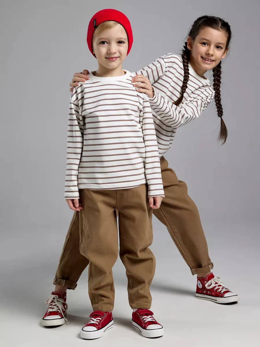 Лонгслив в полоску базовый тельняшка