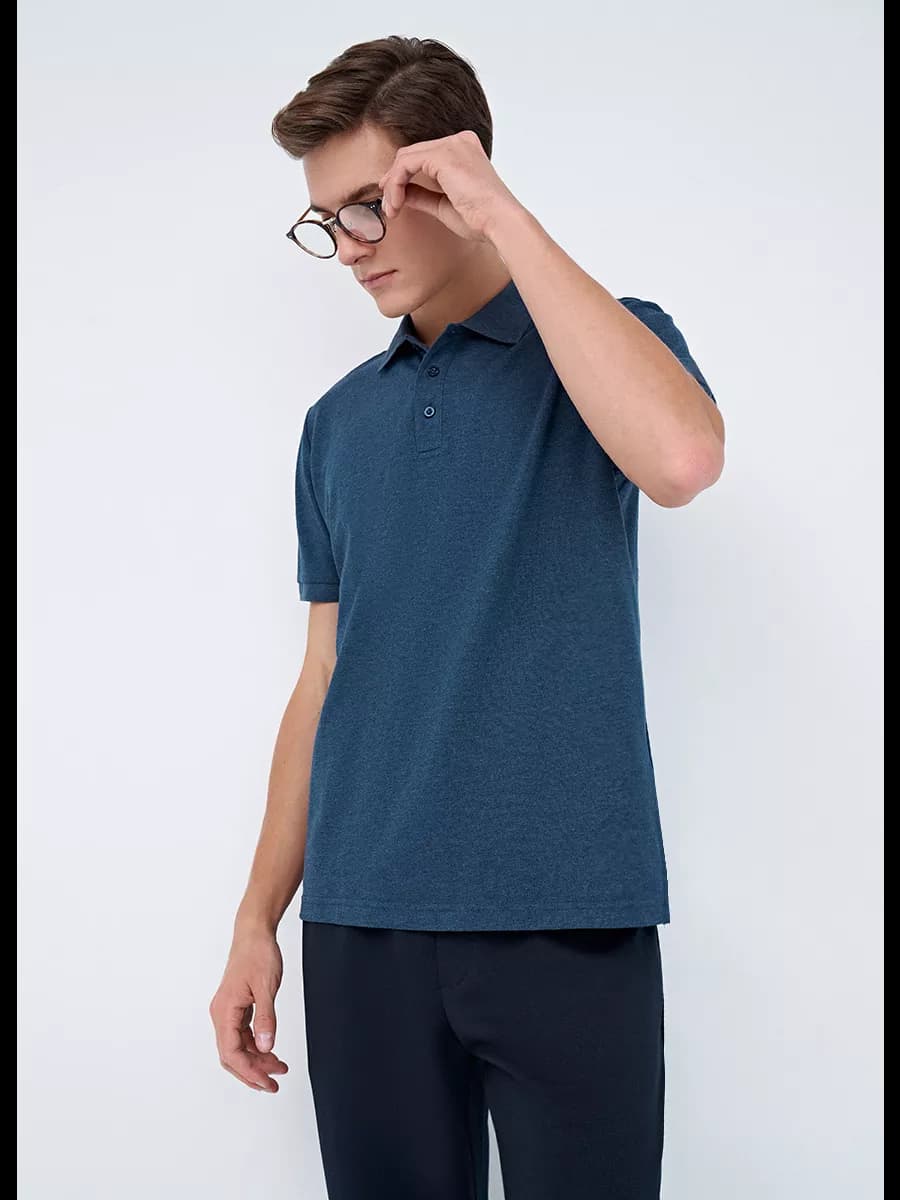 Хлопковая футболка поло