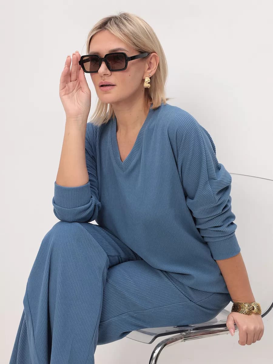 Кашемировый осенний костюм теплый