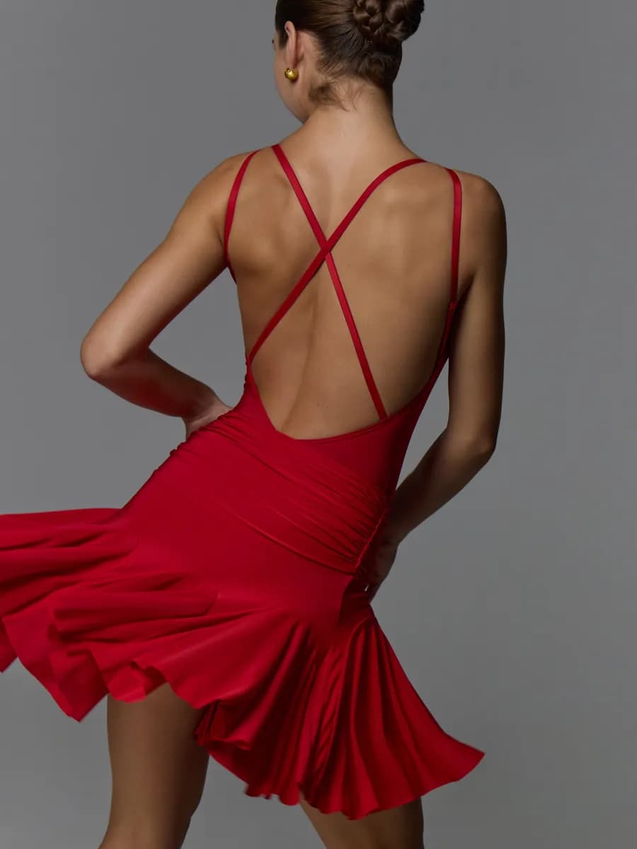 Купальник Ringo Red с открытой спиной и чашками - фото 1