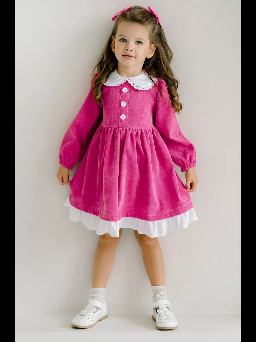 Платье вельветовое нарядное - фото 1