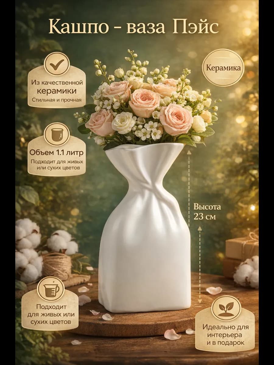 Кашпо для цветов Пэйс - фото 1