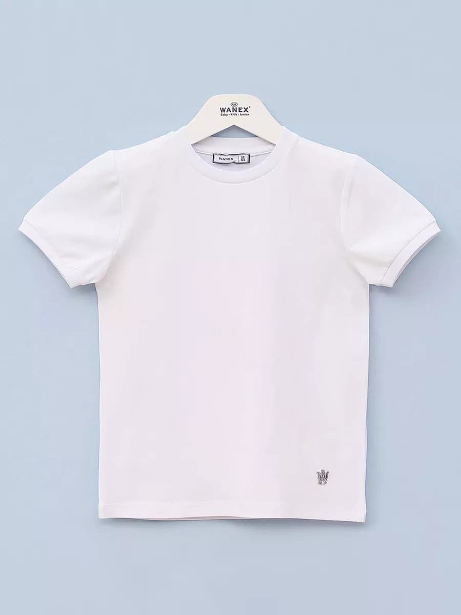 Однотонная футболка подростковая хлопок