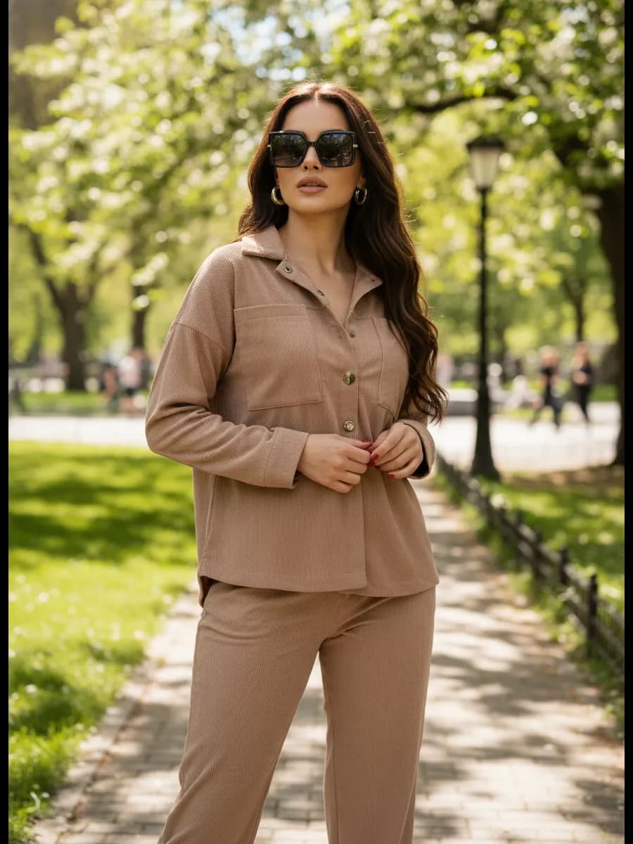 Спортивный костюм вельветовый оверсайз