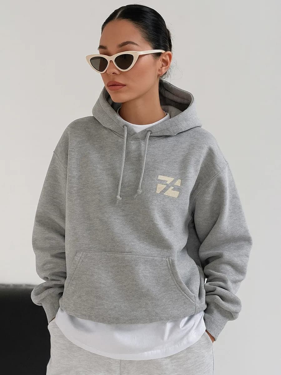 Оверсайз худи с капюшоном кофта с начесом