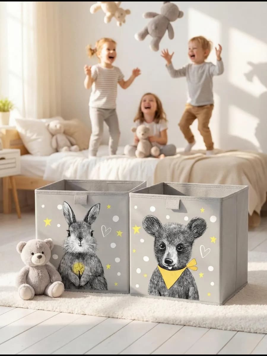 Корзина для игрушек набор 2 шт