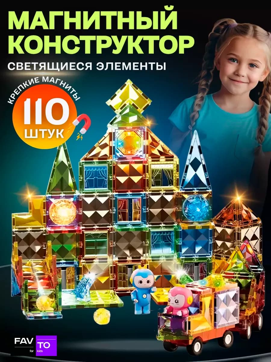 Магнитный конструктор 4 D Конструктор - фото 1