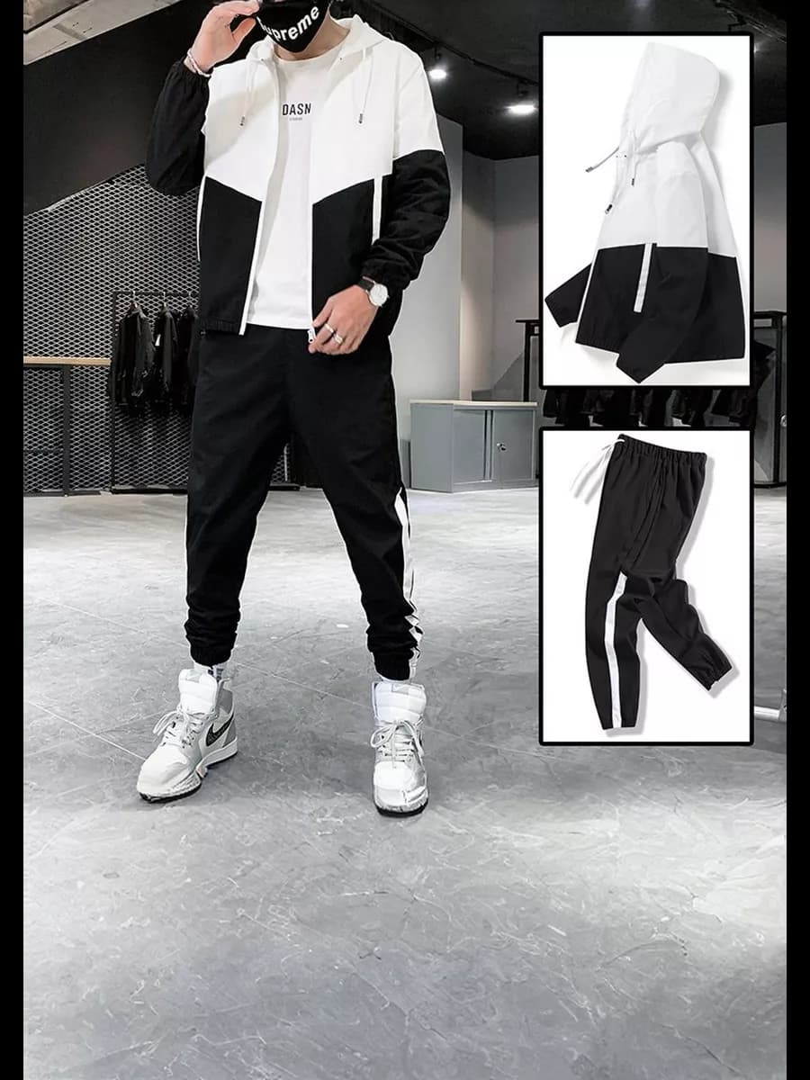 Спортивный костюм с капюшоном комплект - фото 1